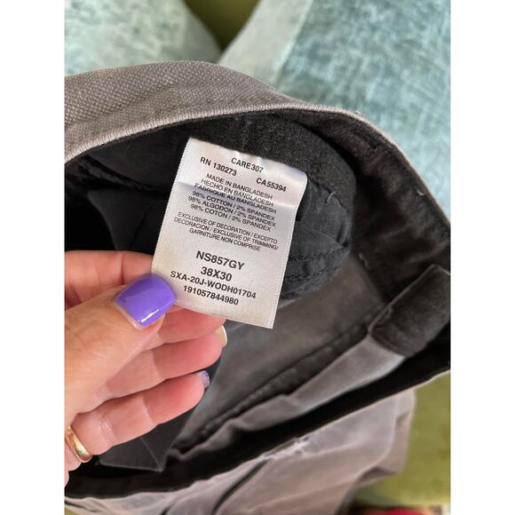 Wrangler work pants men's waist size 38 x 30 gray jeans reinforced knees - Picture 10 of 16